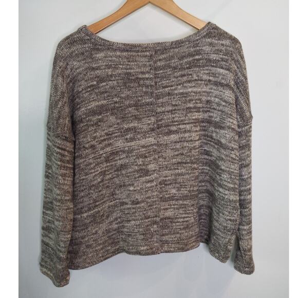 MAMA B Italian Brown Textured Knit Sweater Size S Women Oversized Cozy Lagenlook - Picture 2 of 9